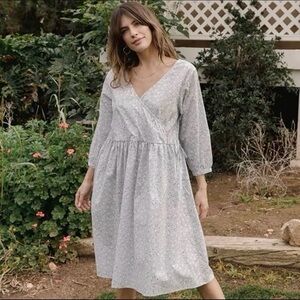 Tradlands - Augusta Floral Dress in Cloud